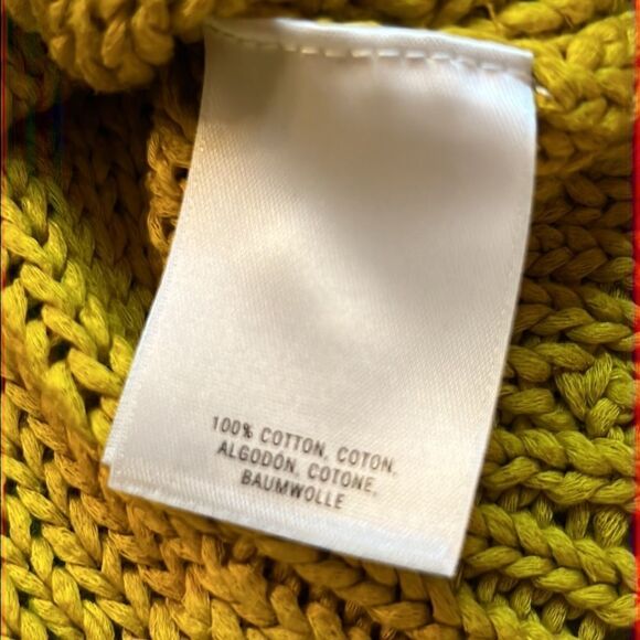 Anthropologie Mustard Yellow Crochet Ruffle Off Shoulder Sweater - Size Small - Picture 8 of 13